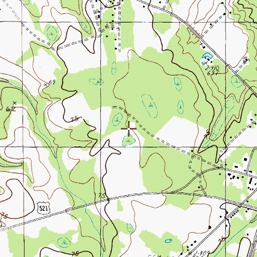 Topographic Map of Central School, SC