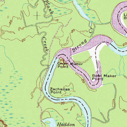 Topographic Map of Chair Maker Point, SC