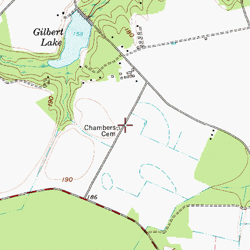 Topographic Map of Chambers Cemetery, SC