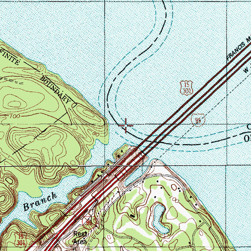 Topographic Map of Chapel Branch, SC