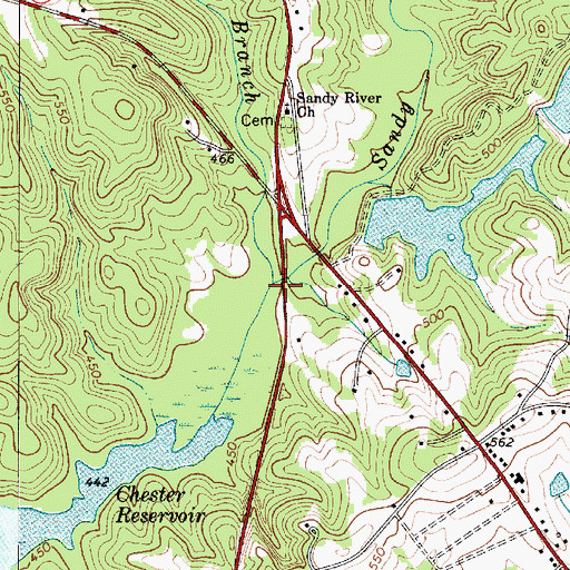Topographic Map of Chapel Branch, SC