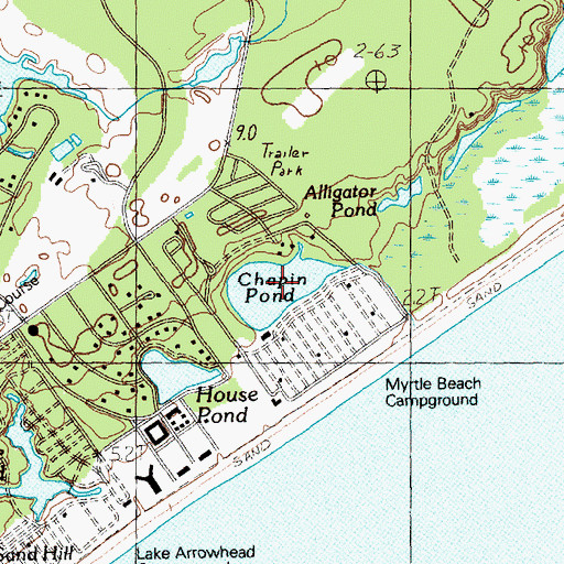 Topographic Map of Chapin Pond, SC