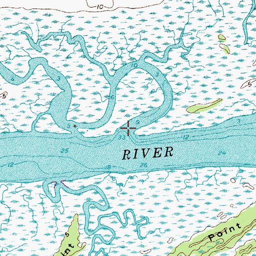 Topographic Map of Chaplin Creek, SC