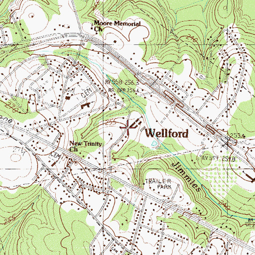 Topographic Map of Chappel High School, SC