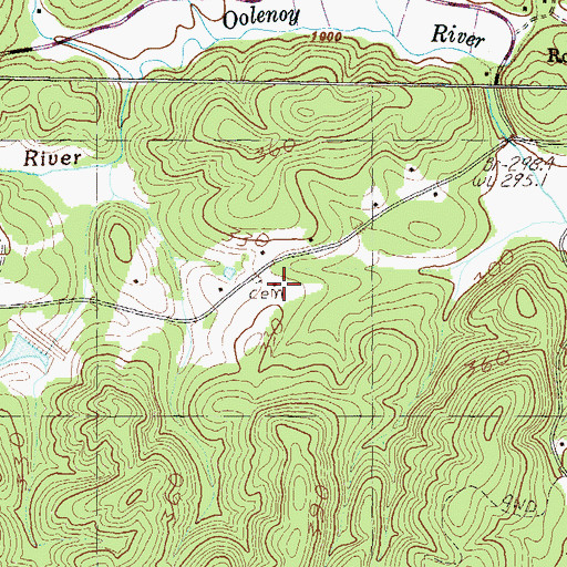Topographic Map of Chastain Cemetery, SC