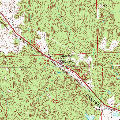 Topographic Map of Macedonia Church, AL