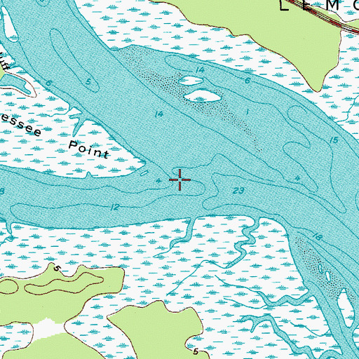 Topographic Map of Chechessee Creek, SC