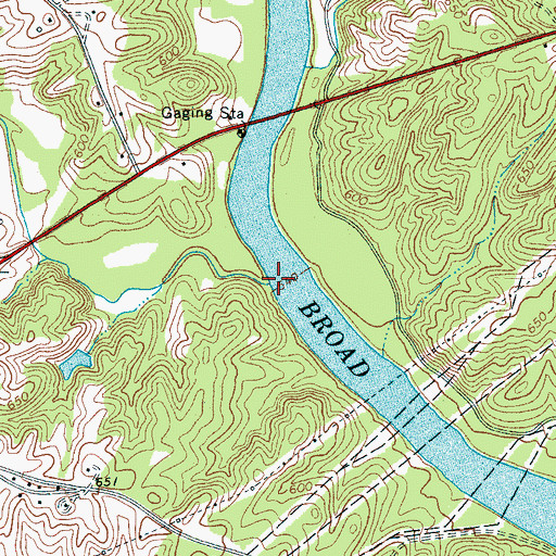 Topographic Map of Cherokee Creek, SC