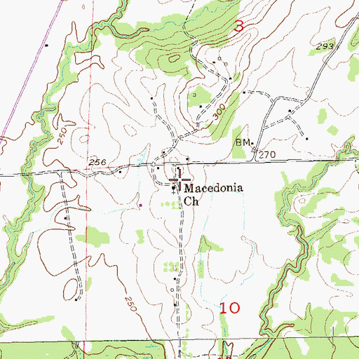 Topographic Map of Macedonia Church, AL