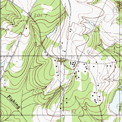 Topographic Map of Cherry Grove School, SC