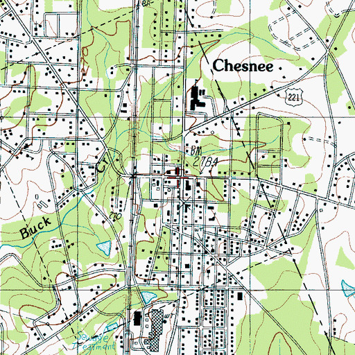 Topographic Map of Chesnee, SC