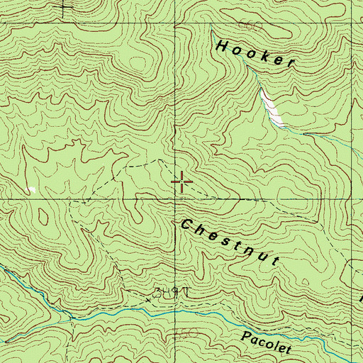 Topographic Map of Chestnut Ridge, SC