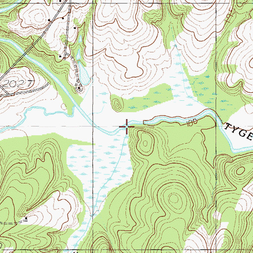 Topographic Map of Chickenfoot Creek, SC