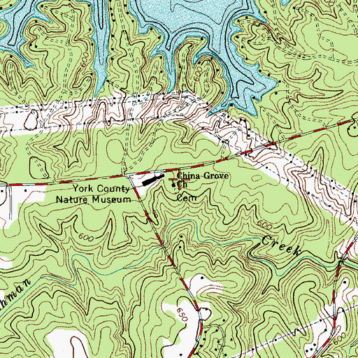 Topographic Map of China Grove Church, SC