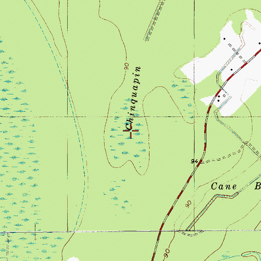Topographic Map of Chinquapin Bay, SC