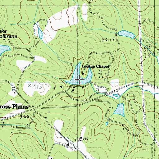 Topographic Map of Lake Chinquapin, SC