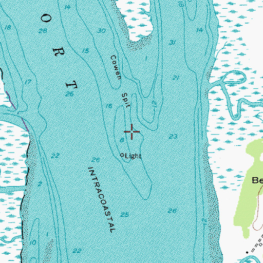 Topographic Map of Cowen Spit, SC