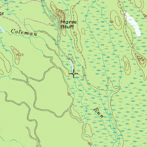 Topographic Map of Chunk Creek, SC