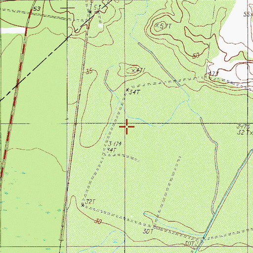 Topographic Map of Church Branch, SC