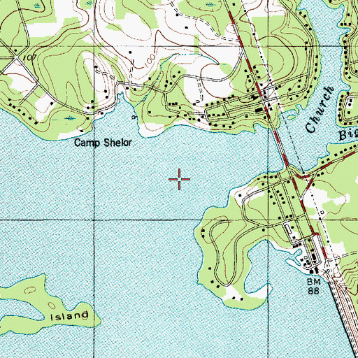 Topographic Map of Church Branch, SC