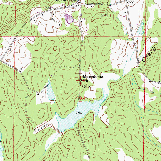 Topographic Map of Macedonia Church, AL