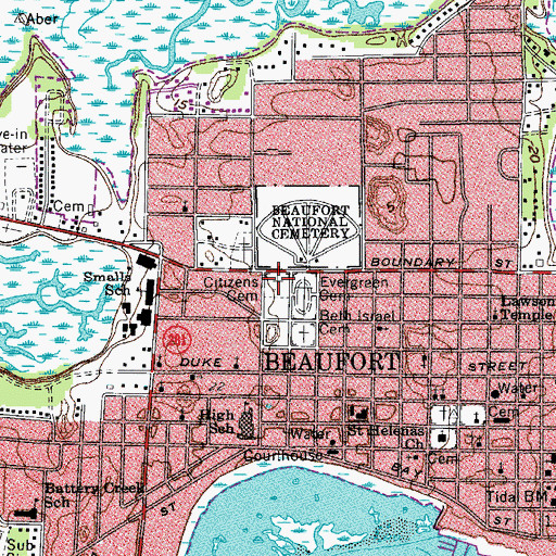 Topographic Map of Citizens Cemetery, SC