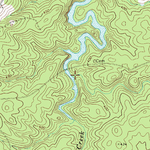 Topographic Map of Clapboard Branch, SC