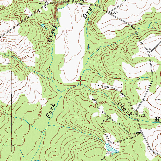 Topographic Map of Clark Mill Branch, SC