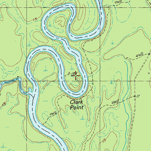 Topographic Map of Clark Point, SC