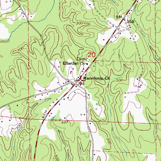 Topographic Map of Macedonia Church, AL