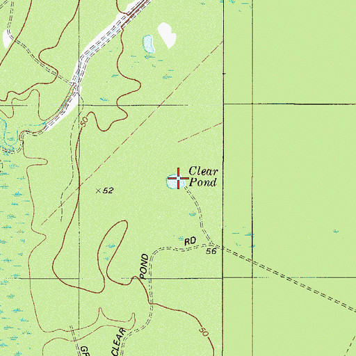 Topographic Map of Clear Pond, SC