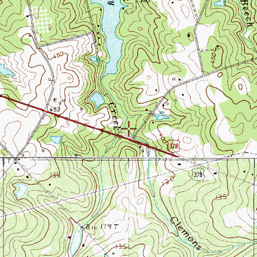 Topographic Map of Clemons Branch, SC
