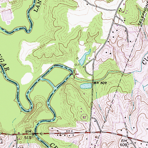 Topographic Map of Clems Branch, SC