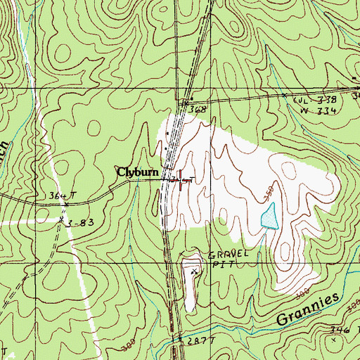 Topographic Map of Clyburn, SC