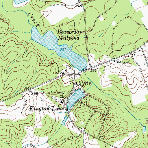 Topographic Map of Clyde, SC