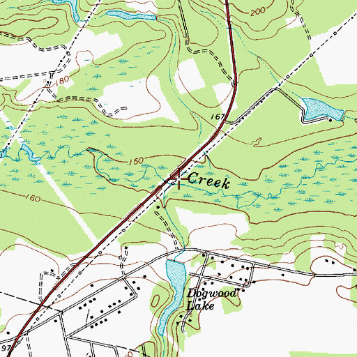 Topographic Map of Cogdell Branch, SC