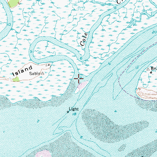 Topographic Map of Cole Creek, SC