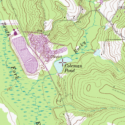 Topographic Map of Coleman Pond, SC