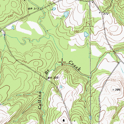 Topographic Map of Collins Branch, SC