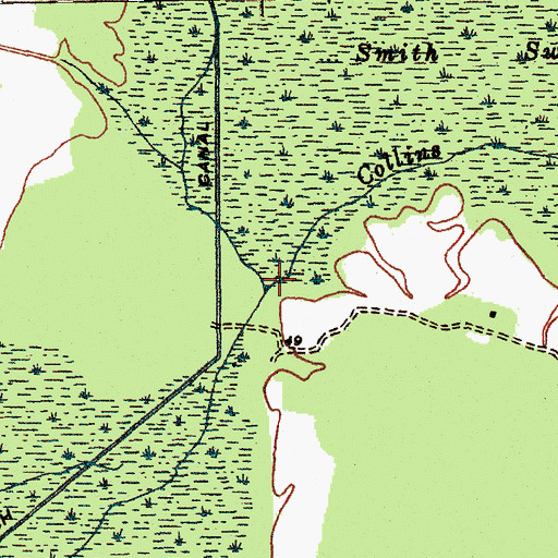 Topographic Map of Collins Creek, SC