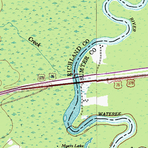 Topographic Map of Colonels Creek, SC