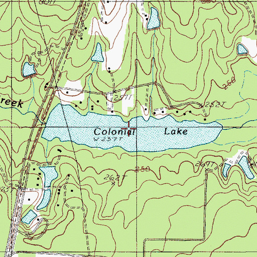 Topographic Map of Colonial Lake, SC