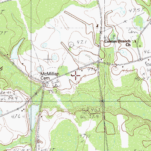 Topographic Map of Colston School, SC