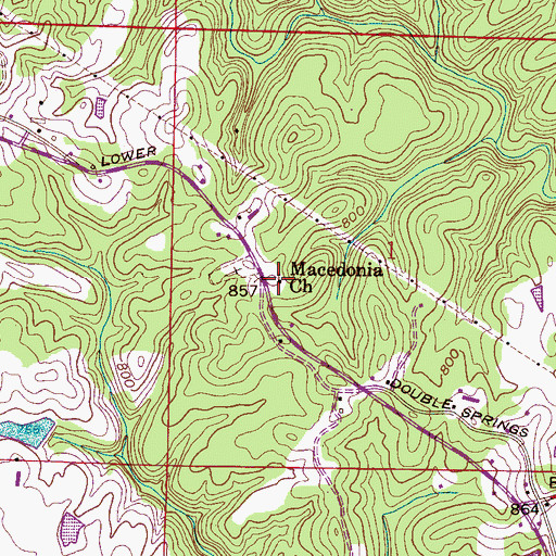 Topographic Map of Macedonia Church, AL