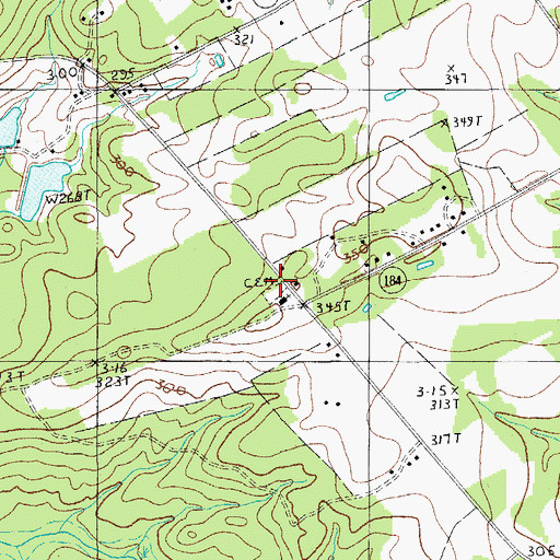Topographic Map of Community Bible Church, SC