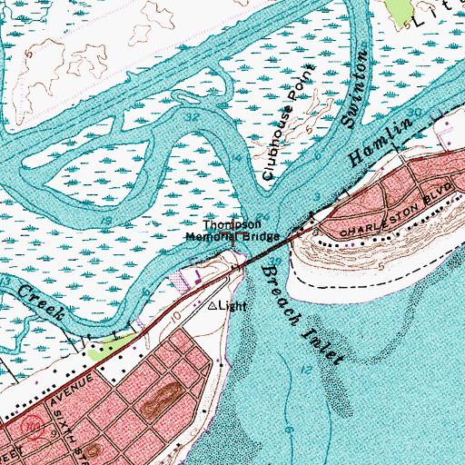 Topographic Map of Conch Creek, SC