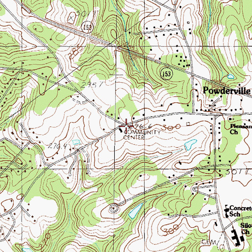 Topographic Map of Concrete Church, SC