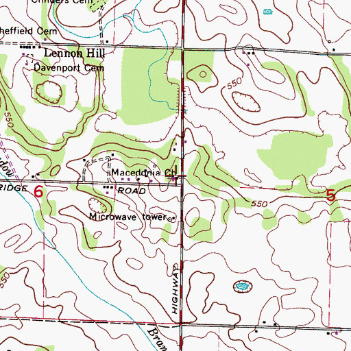 Topographic Map of Macedonia Church, AL