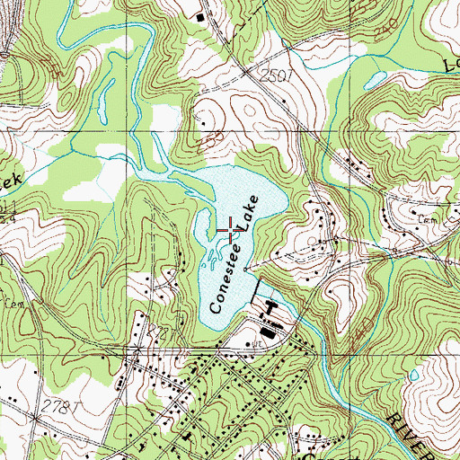 Topographic Map of Conestee Lake, SC