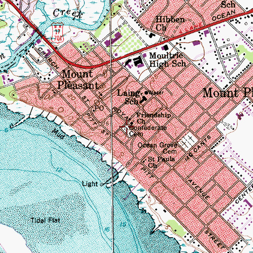 Topographic Map of Confederate Cemetery, SC